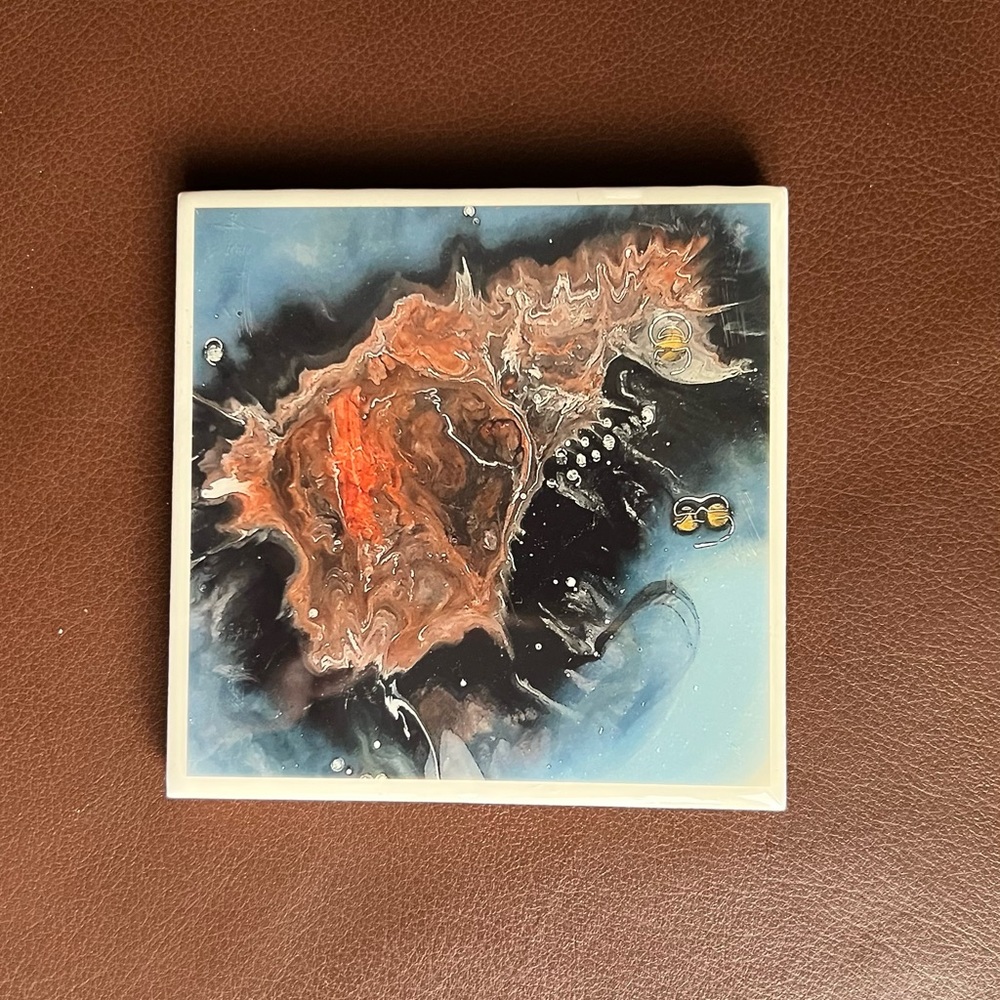 COPY - Suspended Liquid Art 4x4 Coaster Tiled